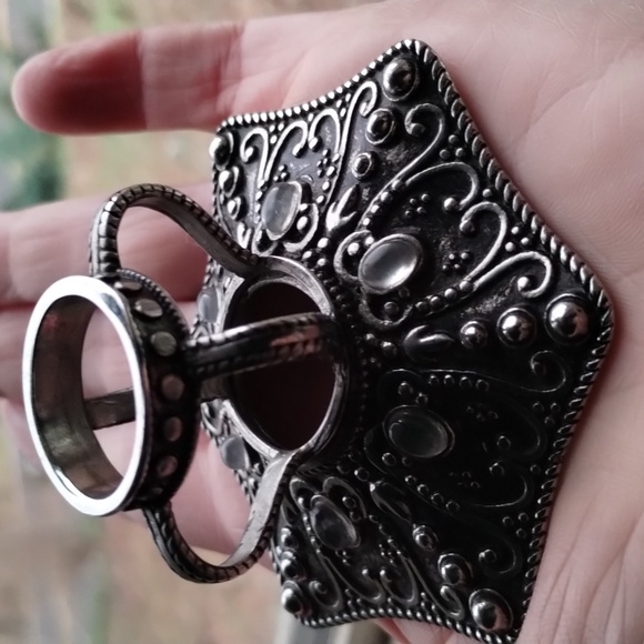 Evil Pawn Jewelry Amethyst Quartz Stainless steel Vera stand for crystals Boho - Picture 10 of 17